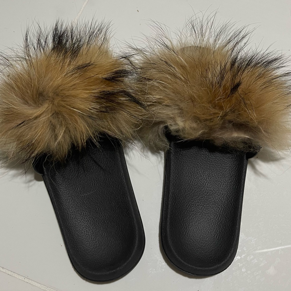 Fur Slides Brand New 38/39